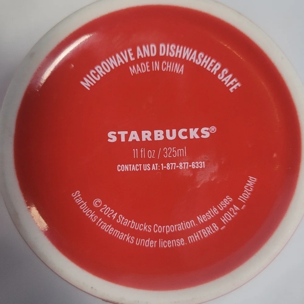 Starbucks Red/ Pink Swirl 2024 Coffee Tea Mug Cup 11oz